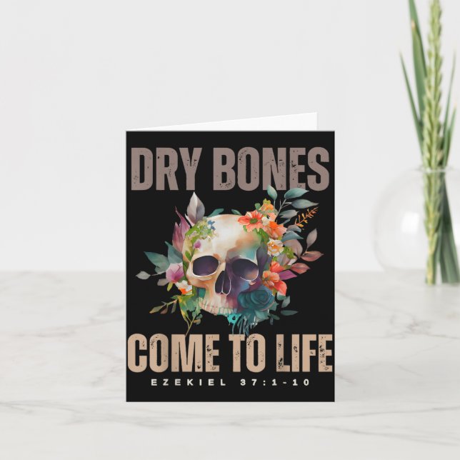 Dry Bones Come To Life Ezekiel Christian Bible Flo Karte (Vorderseite)