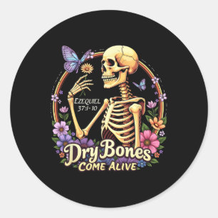 Dry Bones kommen Live Halloween Tanzskelett Ch Runder Aufkleber