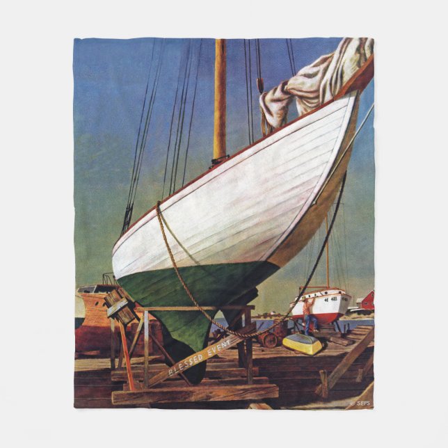 Dry Dock von John Atherton Fleecedecke (Vorderseite)