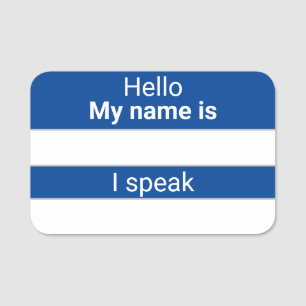 Dry Erase Language Name Tag Namensschild