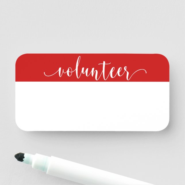 Dry Erase Volunteer Script benutzerdefinierbar wie Namensschild (Beispiel)