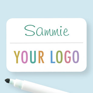 Dry Erase Wiederverwendbare Namensmarke mit Logo S Namensschild