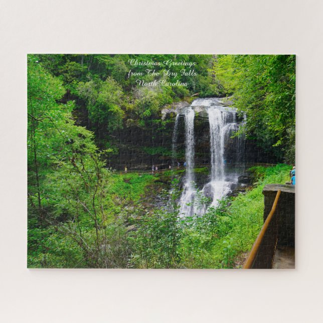 Dry Falls North Carolina.Christmas Greetings Jigsa (Horizontal)