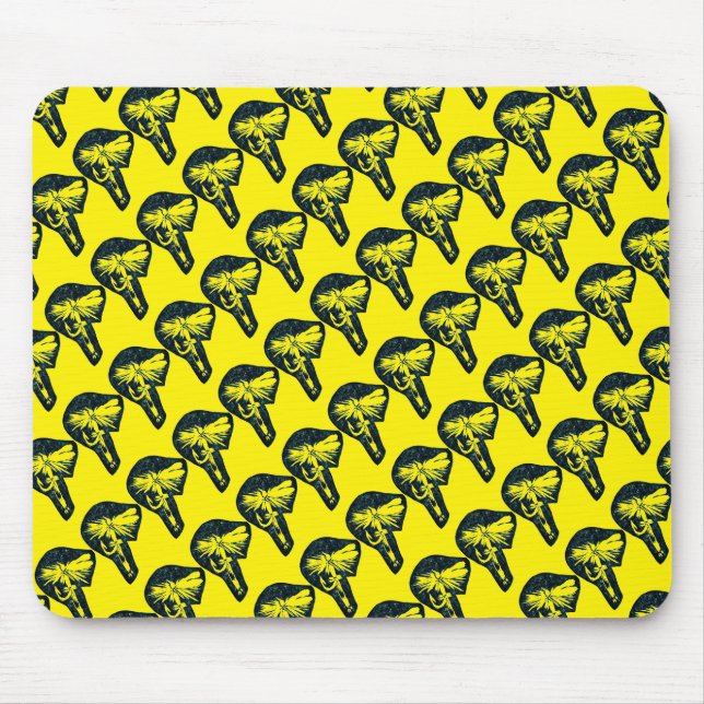 "Dry Fly Yellow Tiled" Trout Fly Mousepad (Vorne)