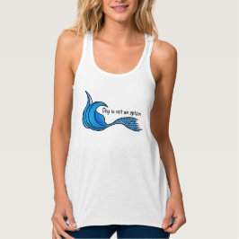 Dry ist kein optionaler blauer Schwanz-Tankbehälte Tank Top