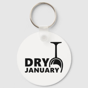Dry January, één maand geen alkohol te drinken Schlüsselanhänger