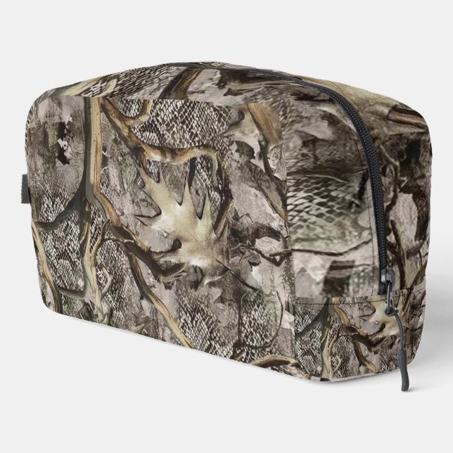 Dry Leaves Camo for Hunters Waschbeutel (Rechte Ecke)