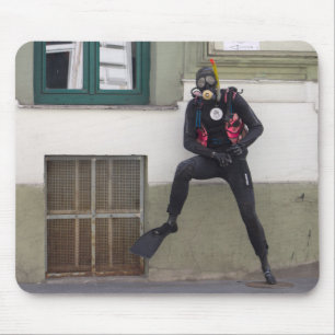 Dry Scuba Diver Mousepad