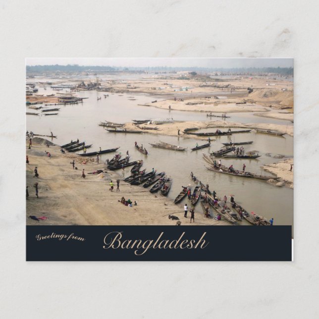 Dry Season Goyain River bei Jaflong Bangladesh Postkarte (Vorderseite)