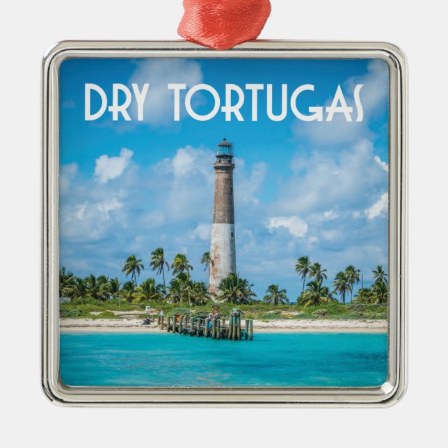 Dry Tortugas Florida Keys mit Leuchtturm Ornament Aus Metall (Vorne)