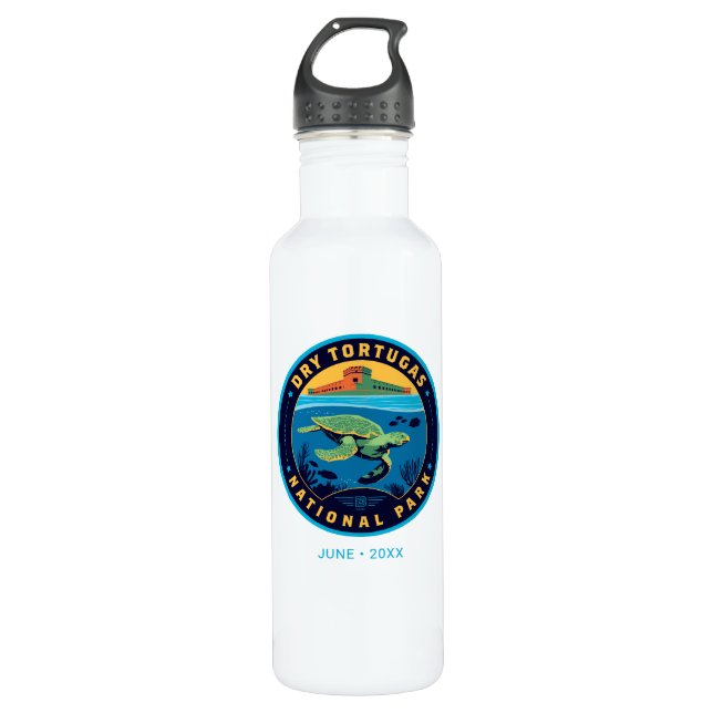 Dry Tortugas Nationalpark Edelstahlflasche (Vorderseite)