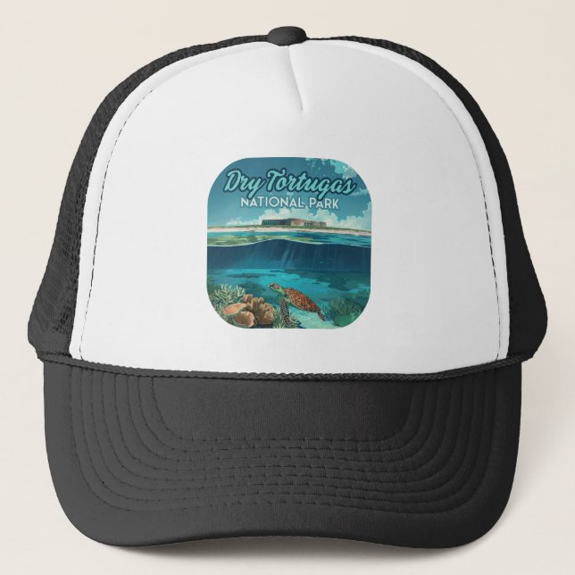Dry Tortugas Nationalpark Florida Turtle Truckerkappe (Vorderseite)