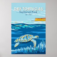 Dry Tortugas Nationalpark Turtle Vintag