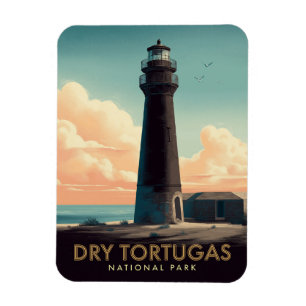 Dry Tortugas Nationalpark Vintage Leuchtturm Magnet