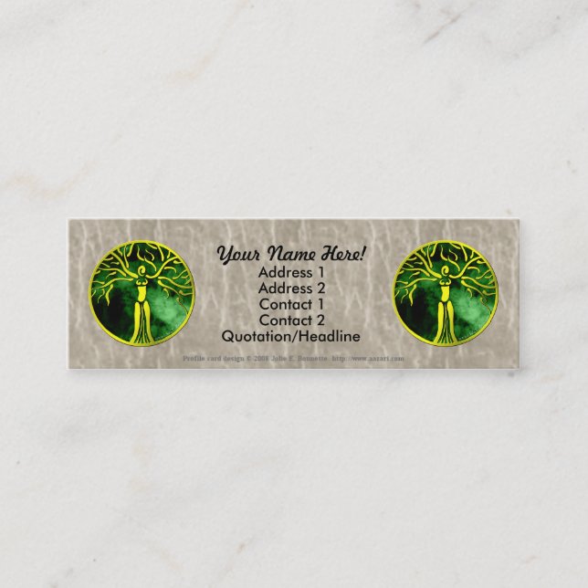 Dryad Medallion Visitenkarte (Vorderseite)