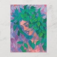 Dryad Tree Spirit Green Blätter Surreal Fantasy Ar