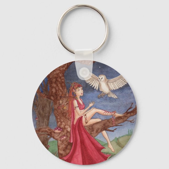 Dryad und der Nachtschwärmer-Schlüsselanhänger Schlüsselanhänger (Vorderseite)