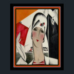Dryden Art Deco Fashion Print 16 x 20 ca. 1922 Poster<br><div class="desc">Atemberaubend,  bunt. Art Deco Print von Helen Dryden</div>
