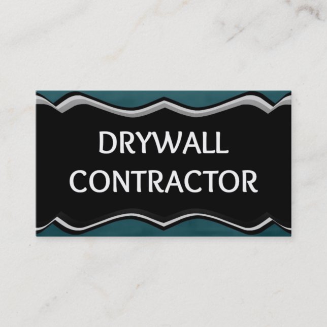 Drywall Contractor Elegant Name Plate Visitenkarte (Vorderseite)