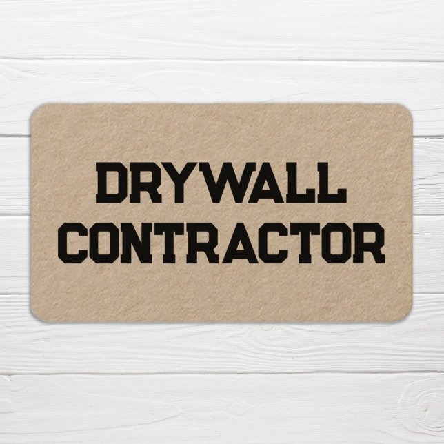 Drywall Contractor Kraft Business Card Visitenkarte (Drywall Contractor Photo)