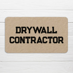 Drywall Entrepreneur Kraft Carte de visite
