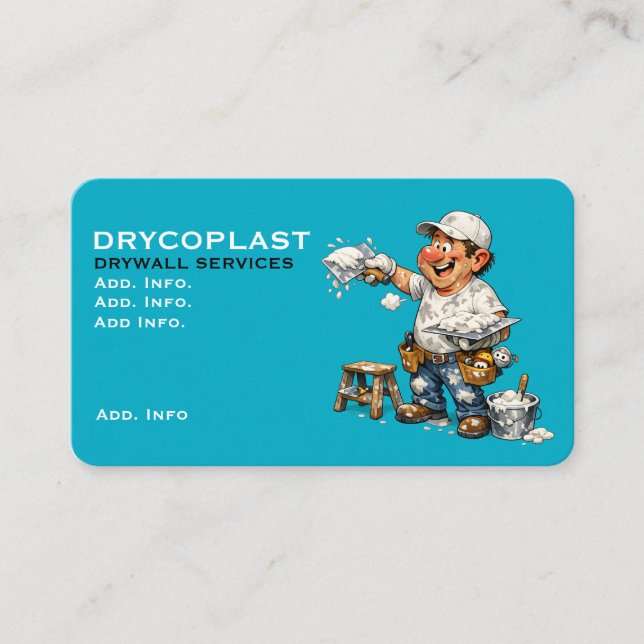 Drywall Service Business Card Visitenkarte (Vorderseite)