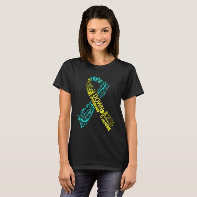 Ds-Bewusstseins-T - Shirt Down-Syndrom (Vorne ganz)