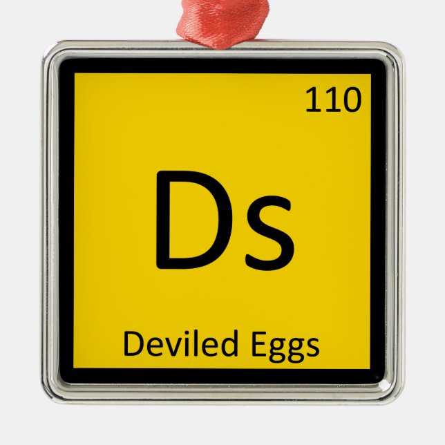 Ds - Demviled Eggs Appetizer Chemie Symbol Ornament Aus Metall (Vorne)