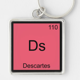 Ds - Descartes Lustiges Chemie-Element-Symbol-T-Sh Schlüsselanhänger
