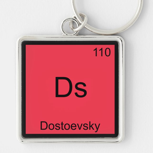 Ds - Dostoevsky Funny Chemistry Element Symbol T-S Schlüsselanhänger (Vorne)