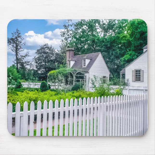 DSC02417-Oberst Williamsburg House mit Picket Fenc Mousepad (Vorne)