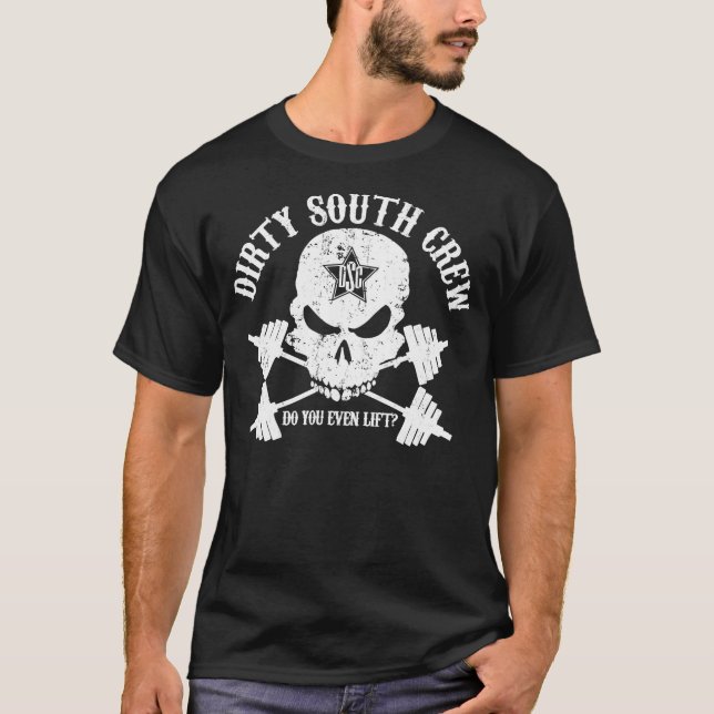 DSC Knochen-Schwarzes T-Shirt (Vorderseite)