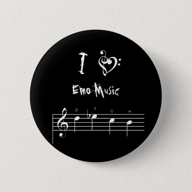 dsch, treblebassheart, I, Emo Musik Button (Vorderseite)