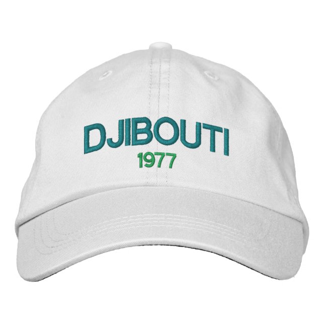 Dschibuti 1977 Baseballhut Bestickte Baseballkappe (Vorderseite)
