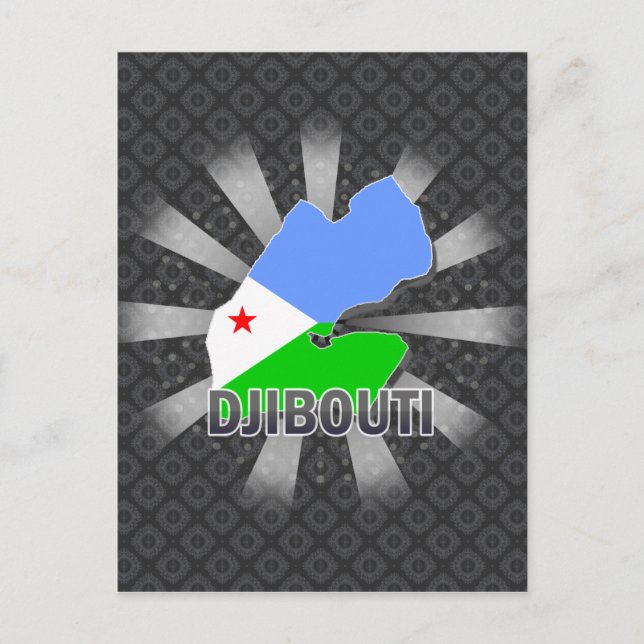 Dschibuti Flag Karte 2.0 (Vorderseite)