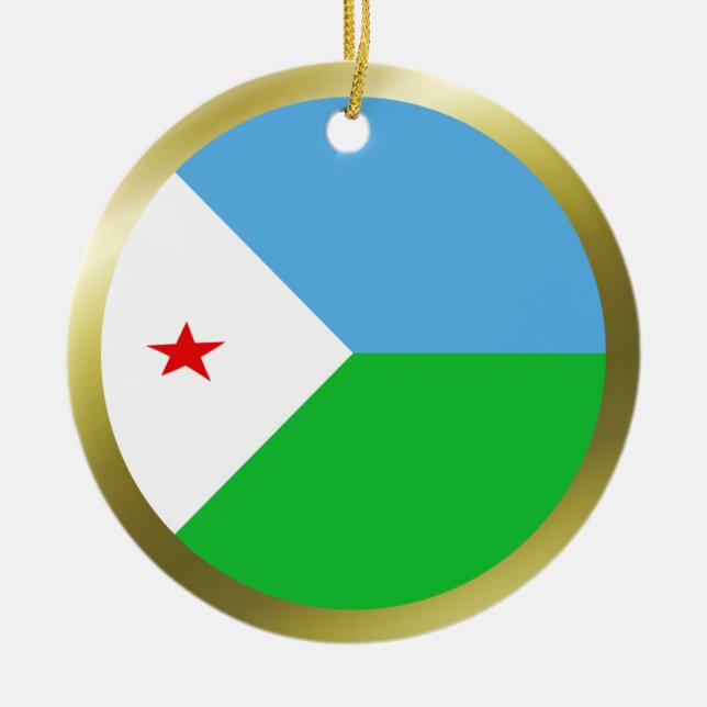 Dschibuti Flag Ornament (Vorne)