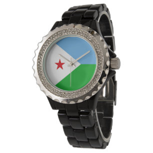 Dschibuti-Flagge Armbanduhr