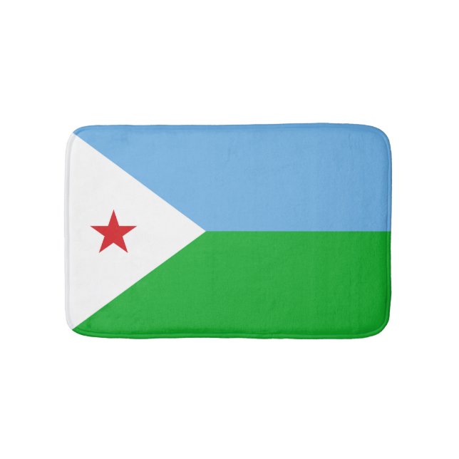 Dschibuti-Flagge Badematte (Vorderseite)