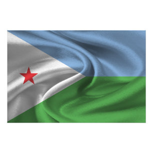 Dschibuti-Flagge Fotodruck