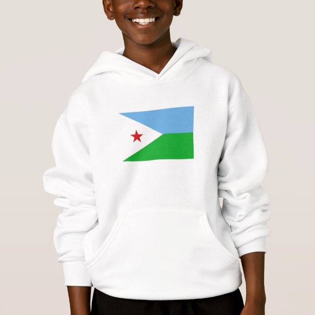 Dschibuti-Flagge Hoodie (Vorderseite)