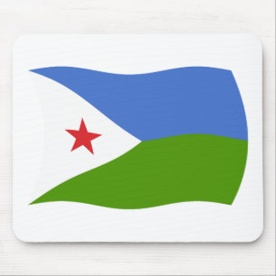 Dschibuti-Flagge-Mauspad Mousepad