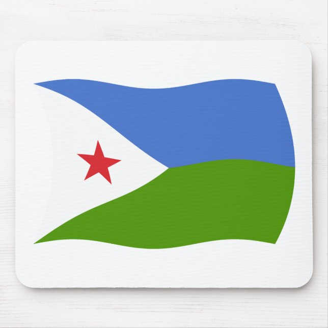Dschibuti-Flagge-Mauspad Mousepad (Vorne)