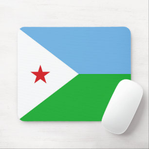 Dschibuti-Flagge Mousepad
