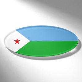 Dschibuti-Flagge Namenschild
