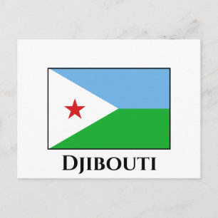 Dschibuti-Flagge Postkarte