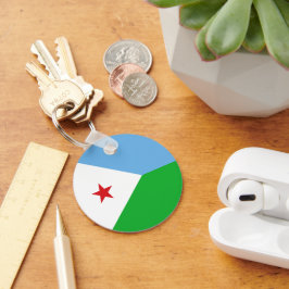 Dschibuti-Flagge Schlüsselanhänger