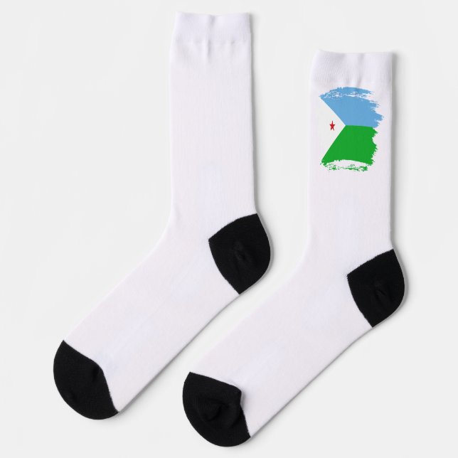 Dschibuti-Flagge Socken (Linkes Detail)