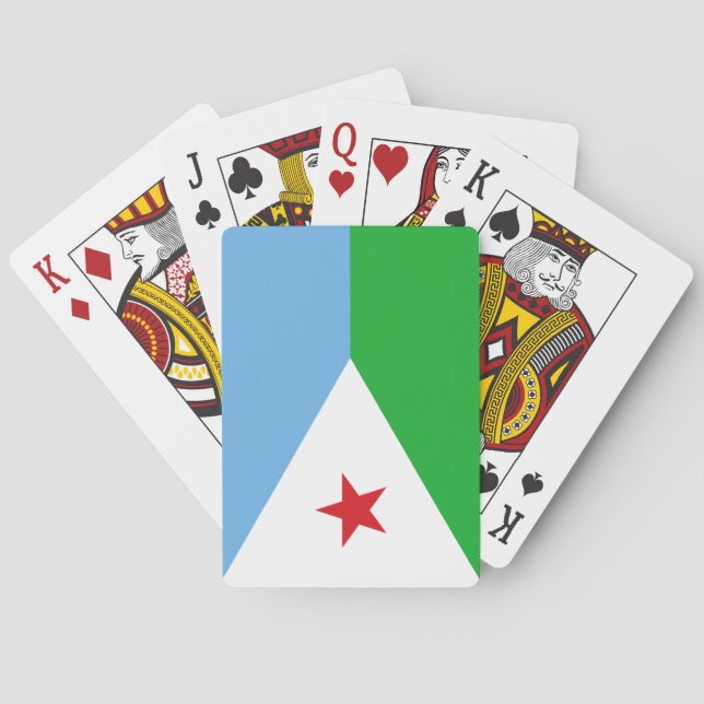 Dschibuti-Flagge Spielkarten (Rückseite)
