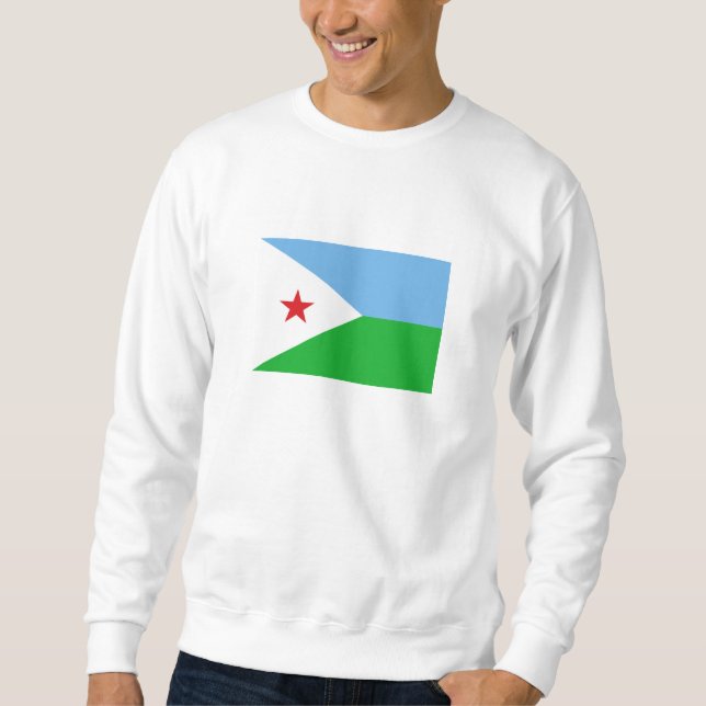 Dschibuti-Flagge Sweatshirt (Vorderseite)