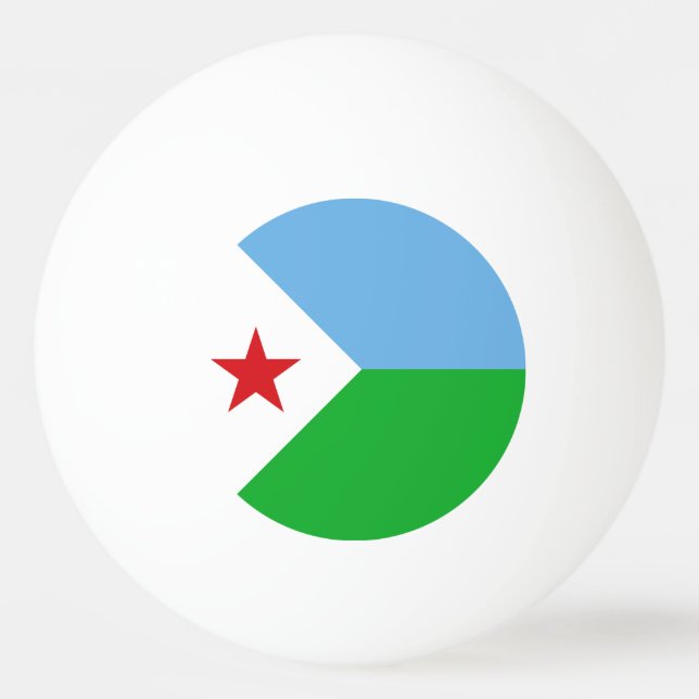 Dschibuti-Flagge Tischtennisball (Vorderseite)